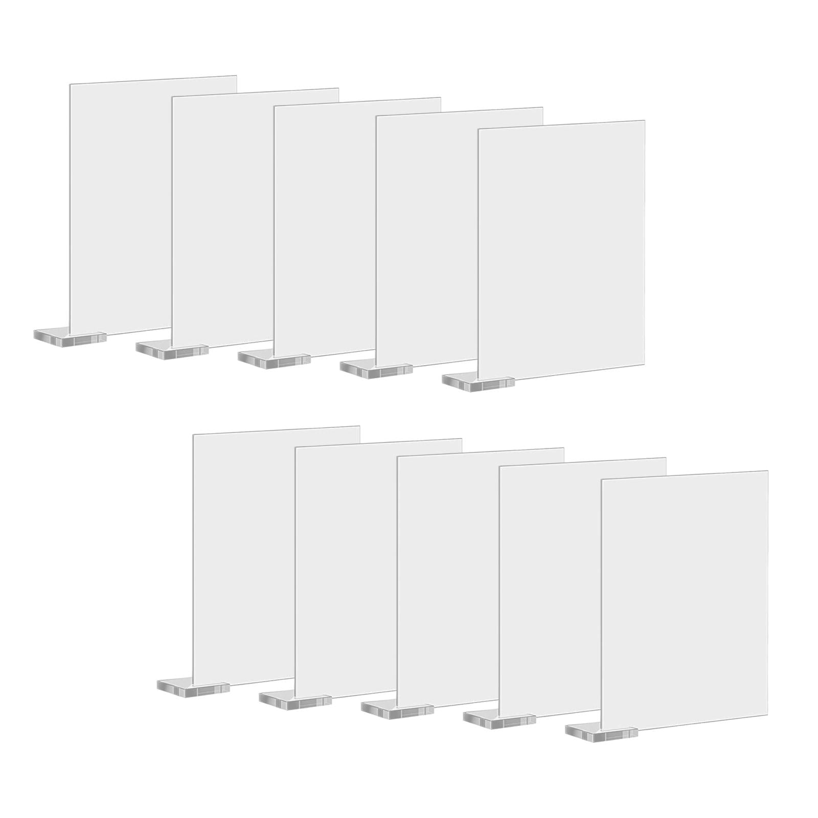 AMLESO 10 Pcs Porte-Cartes en Acrylique Assiettes Vierges avec Support pour Mariage Banquet