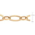 thumbnail image 3 of Yellow Rhodium-Plated Sterling Silver Oval Link Chain Bracelet, 3 of 5