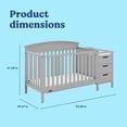thumbnail image 6 of Graco Benton 4-in-1 Convertible Baby Crib and Changer, Pebble Gray, 6 of 13