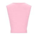 thumbnail image 5 of RYRJJ Womens Cropped Workout Tank Tops Sleeveless Crewneck Twist Knot Front Crop Top Slim Fit Athletic Yoga Exercise T Shirts Dance Tops(Pink,S), 5 of 6