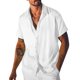 thumbnail image 1 of pstuiky camisetas de hombre, Camiseta de verano fina de manga corta con cuello redondo, holgada, de color liso, informal, de manga corta y cuello redondo para hombre camisas casuales para hombre xxxl, 1 of 4