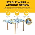 thumbnail image 4 of Blue Yellow Leaves Table Cloths for 6 Foot Rectangle Tables, Spring Botanical Leaf Farmhouse Watercolor Patio Waterproof Elastic Fitted Tablecloths, Washable Rectangular Table Cover for Camping, 4 of 8