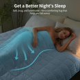 thumbnail image 2 of Sivio Weighted Blanket for Adults Twin Size, Minky Heavy Blanket with Glass Beads for Bed Sofa Chair, Soft Reversible for All Season, Machine Washable, 48"x72" 15 lbs, Light Blue, 2 of 9