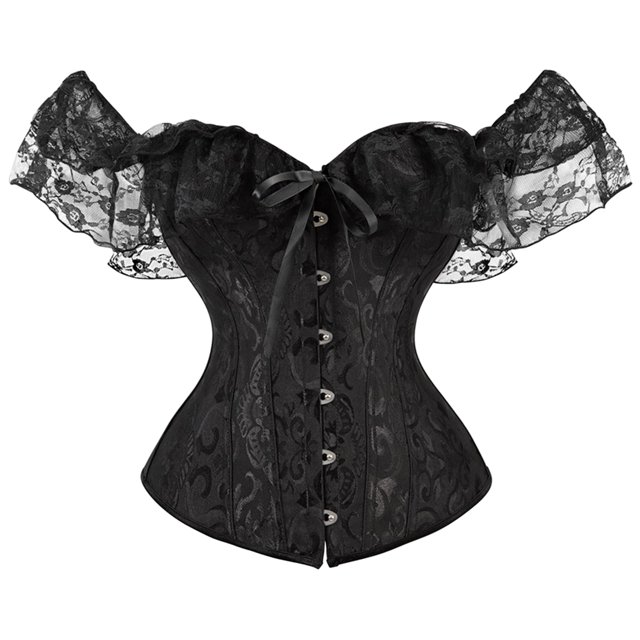 Corsé Top Estilo Retro Suave Transpirable Cómodo para Mascarada (Negro S) FLhrweasw Para estrenar