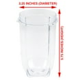 thumbnail image 2 of Cross Blade and Flat Blade 2 Pack 16 oz Tall Cup Replacement Parts for Magic Bullet 250W MB1001 Blenders, 2 of 8