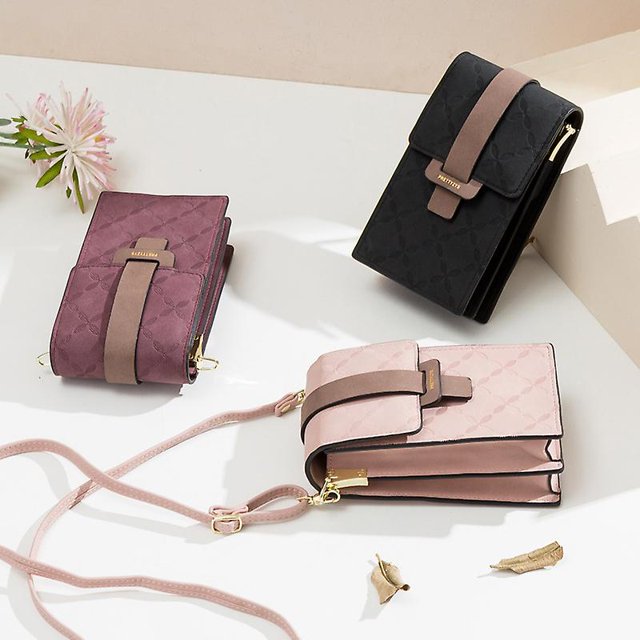 Bolso de un solo hombro con hebilla Vertical para mujer, bolso de mensajero de moda de cuero suave de gran capacidad para mujer, billetera multifunción para mujer ZefeiWu 8390606781710