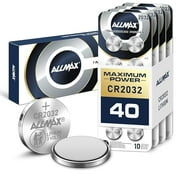 Allmax CR2032 Maximum Power Lithium Coin 3V Battery (40 Count)  Ultra Long-Lasting, 10-Year Shelf Life, Leakproof Design, Maximum Performance
