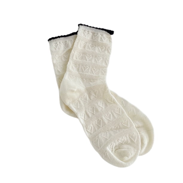 Calcetines de tubo con forma de diamante y corazón multicolor de Whataatahia