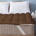thumbnail image 3 of 1000 GSM Mattress Topper Cal- King Size,Mattress Pad (8-22" Depth) Fits All Sizes,- Microfiber Pad Cover, Mattress Pads, Extra Thick Cooling Cal- King Size Bed Mattress Topper 72"x84" Inches Brown, 3 of 3