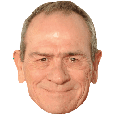 Tommy Lee Jones (Smile) Celebrity Mask, Flat Card Face, Fancy Dress Mask