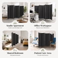 thumbnail image 6 of Jostyle 6 Panel Room Divider, Black Privacy Screen Wall Divider with Opaque Waterproof Polyester Fabric & Reinforced Q195 Steel Frame, Foldable Portable Partition for Office Home Bedroom, 6 of 9
