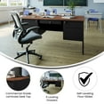 thumbnail image 4 of Flash Furniture Commercial Grade 30x60 Double Pedestal Desk with 5 Locking Drawers, Walnut Top and Black Frame, 4 of 13