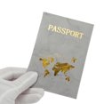 thumbnail image 3 of Unique Bargains 1 Pc Passport Holder Marble Pattern Map Passport Sleeve Gray, 3 of 5