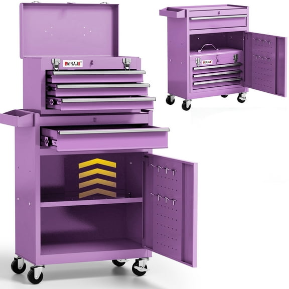 Tool Chest with Drawer,40" Heavy-Duty Metal Tool Cabinet with Detachable Top Tool Box,Rolling Tool Chest with Wheel