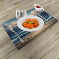 thumbnail image 2 of Ambesonne Seascape Place Mats Set of 4, Fish Eye Effect Oceanic, Standard Size, Blue Pale Brown, 2 of 5