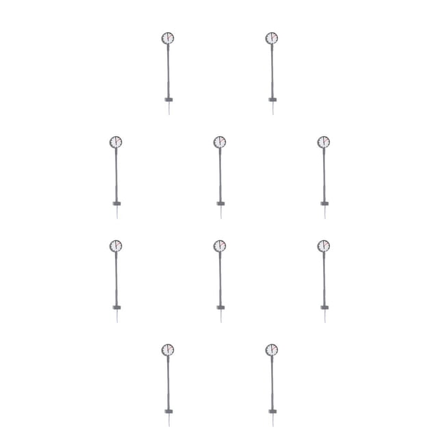 Wosthever Lámparas de reloj de plataforma, poste de luz en miniatura de Metal, diseño de edificio, luces de calle, bonsái, decoraciones de Tipo10 10Conjunto