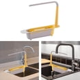thumbnail image 4 of tredstone Telescopic Sink Tidy Holder Telescopic Sponge Holder Towel Rack for Bathroom Yellow, 4 of 9