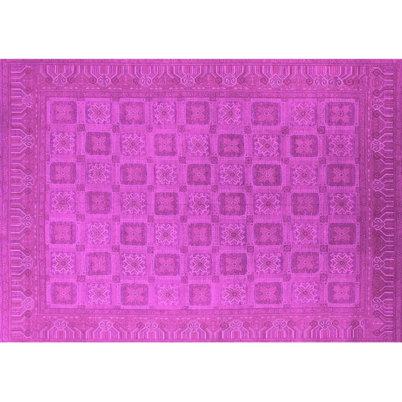 Ahgly Company Indoor Rectangle Oriental Pink Industrial Area Rugs, 3' x 5'