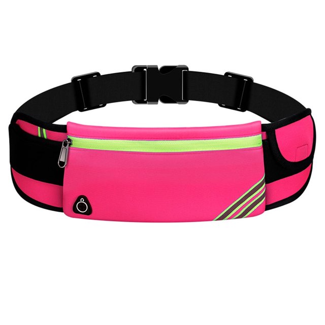 Cinturón para correr para teléfono, cinturón para dinero de viaje, soporte para teléfono móvil, caminar, fitness, ejercicio, senderismo, color rojo