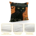 thumbnail image 4 of PHYHOO Royalous Black Cat Halloween Throw Pillow Cover Quotes&nbsp;October Halloween Pillow Case Salem Broom Pumpkins Decorative Home Cushion Cover Linen for Couch White, 4 of 5