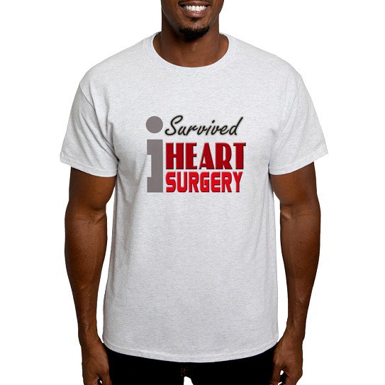CafePress - Heart Surgery Survivor Light T Shirt - Men's Classic Cotton T-Shirts