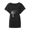 thumbnail image 3 of LEKODE Boho Tops for Women Cotton Loose Dressy Casual Tops Bell Sleeve Tops for Women Batwing Tops for Women Peasant Blouses 2026 Summer Trendy Clothes A Black L, 3 of 4
