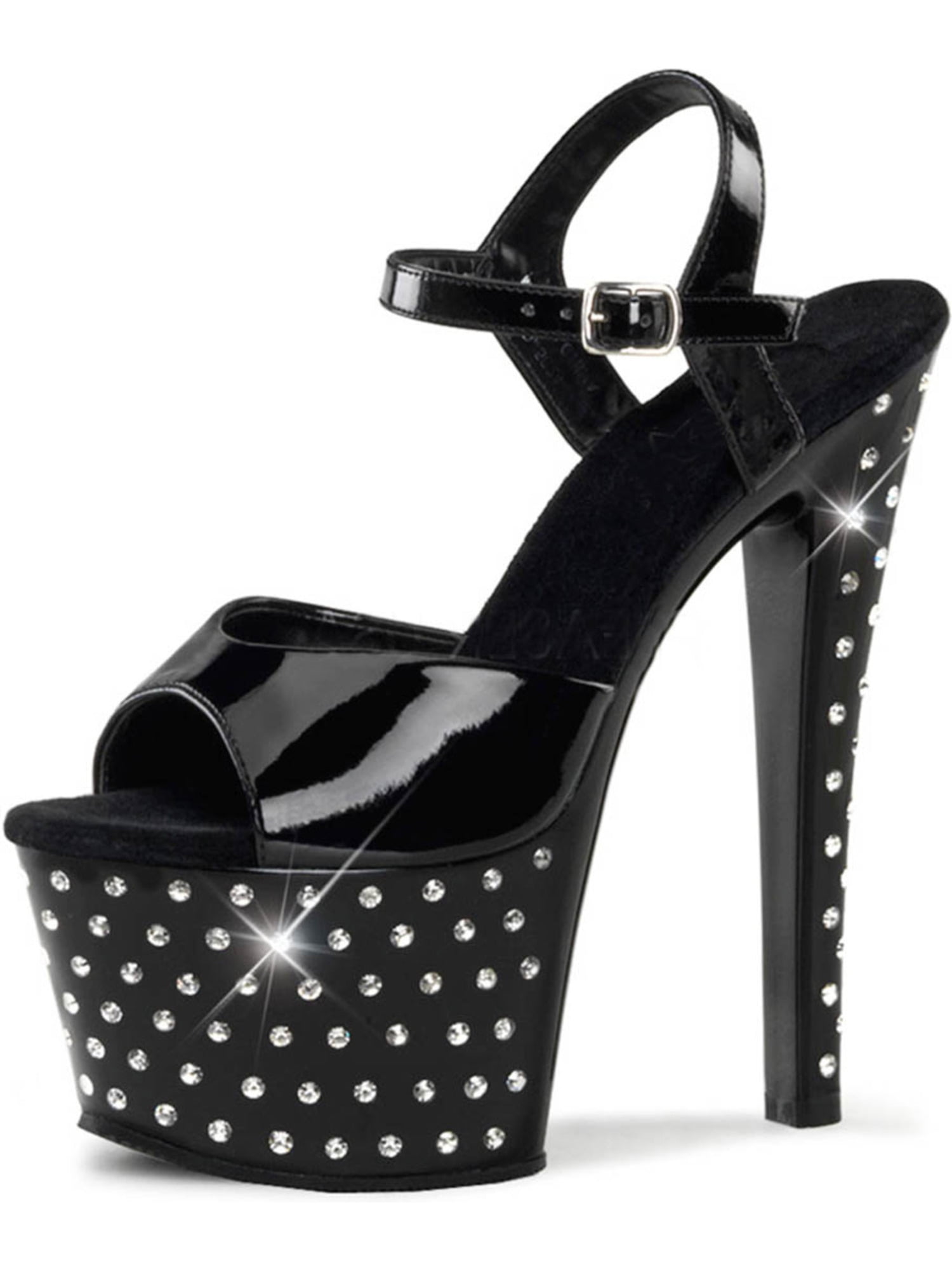 black patent heels size 8