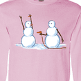 thumbnail image 4 of Inktastic Snowman Stickup with Hairdryer Long Sleeve T-Shirt, 4 of 5