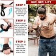 thumbnail image 6 of RDX Weight Lifting Straps Figure 8, Anti Slip Strap with cuffs wrist Support for Gym Workout Deadlift Powerlifting Bodybuilding Weightlifting, Fitness Strength Training, Hand Bar Grip for Men, 6 of 8