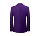thumbnail image 3 of Mens Suit Slim 2-piece Suit Business Wedding Party Jacket Top Pants, 3 of 5