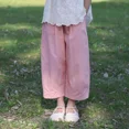 thumbnail image 2 of Pantalones informales para niñas, pantalones largos sueltos a prueba de mosquitos de pierna ancha fina de verano para niños, ropa para bebés y niñas, 2 of 5