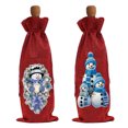 thumbnail image 1 of Diamond Art Wine Champagne Decorativa Etiqueta para Botellas Licor 2 Piezas Navidad Creativa Mesa Navideña Fiesta, 1 of 9
