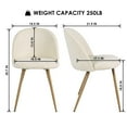 thumbnail image 4 of Maison Classique Set of 4 Modern Beige Upholstered Dining Chairs, 4 of 5