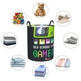thumbnail image 6 of ZNDUO Laundry Basket, Round Laundry Storage Basket, Waterproof Laundry Hamper with Handles, Medium Size - Gamer Black Gamepad Pattern, 6 of 8