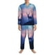 thumbnail image 3 of Balery Night Sky Elk Pijama para Hombre de Dos Piezas con Manga Larga, Conjunto de Dormir y Descanso Suave con Bolsillos-Large, 3 of 7