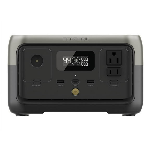 EcoFlow RIVER 2 - Portable power station - AC 100-120 / DC 11-30 V/12 V - lithium iron phosphate - 256 Wh - Wi-Fi, Bluetooth - output connectors: 3