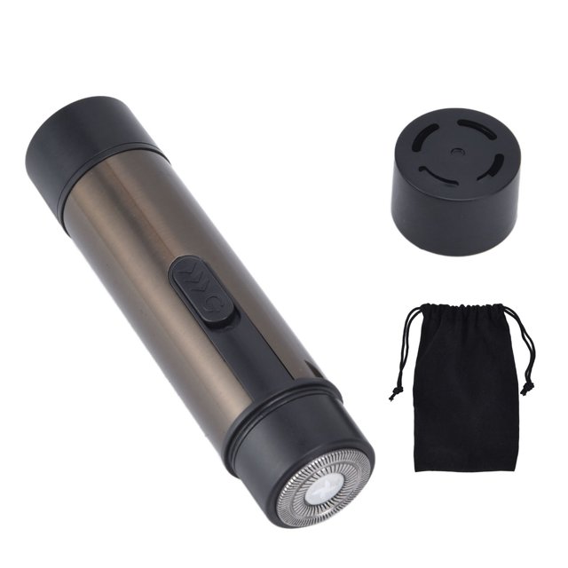 Afeitadora eléctrica, maquinilla de afeitar portátil, potente Motor, removedor de pelo multifunción de bajo ruido para hombres y mujeres, viaje en casa, gris cepillado
