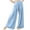 Light Blue 1, variant on Womens Wide Leg Pants with Pockets, Elastic High Waist Flowy Loose Long Trousers, Lightweight Casual Summer Solid Daily Bottoms