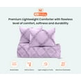 thumbnail image 3 of Super King Plus Comforter Diamond Ruffle Lilac 300 GSM Plush Siliconized Microfiber Fill Duvet Insert With 1000 Thread Count Egyptian Cotton Shell Fluffy with Piping & Pillowcases, 3 of 8
