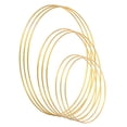 thumbnail image 1 of Unique Bargains Dream Catcher Rings Set, 3 Sizes Metal Macrame Wreath, Gold, 1 of 7