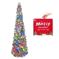 thumbnail image 1 of Árbol de Navidad MACTING desplegable de 1,5 m con luces plateadas, 1 of 6