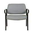 thumbnail image 3 of Boss Office Products Big and Tall Antimicrobial Vinyl 500 lbs. Weight Capacity Guest Reception Chair, Grey/Black, 3 of 9