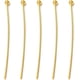 thumbnail image 1 of 200 alfileres de cabeza esférica de latón, alfileres de cabeza con extremo dorado para joyería, alfileres de cabeza larga, 1 of 6