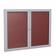 thumbnail image 4 of Ghent's Vinyl 48" x 60" 2 Door Enclosed Flannel Letterboard in Black, 4 of 4