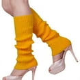 thumbnail image 2 of Niaviben Thigh High Leg Warmers Chunky Leg Warmers Knit Leg Warmers Leg Warmers Set Womans Socks Womens Women's Socks Yellow One Size, 2 of 2