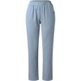 thumbnail image 2 of Women's Cotton Linen Capri Pants Summer Lightweight Elastic Waist Palazzo Harem Pants Baggy Trousers with Pockets, 2 of 5