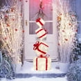 thumbnail image 4 of CZBZ Outdoor Christmas Yard Decorations, 3FT Lighted Gift Box Tower, Pre-lit Stacked Present Boxes Ornament with 80 LED Warm White Lights and Stakes for Christmas Outdoor Indoor Decorations, 4 of 11