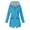 Blue, variant on Rain Jacket Women Lightweight Waterproof Solid Color Plus Size Raincoat Outdoor Hooded Windproof Loose Windbreaker With Pocket S-5XL on Clearance