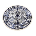thumbnail image 2 of Unique Loom Tapis Rond Traditionnel la Jolla Collection Ton, 3 Pieds 3 Pouces, Bleu/ivoire, 2 of 5