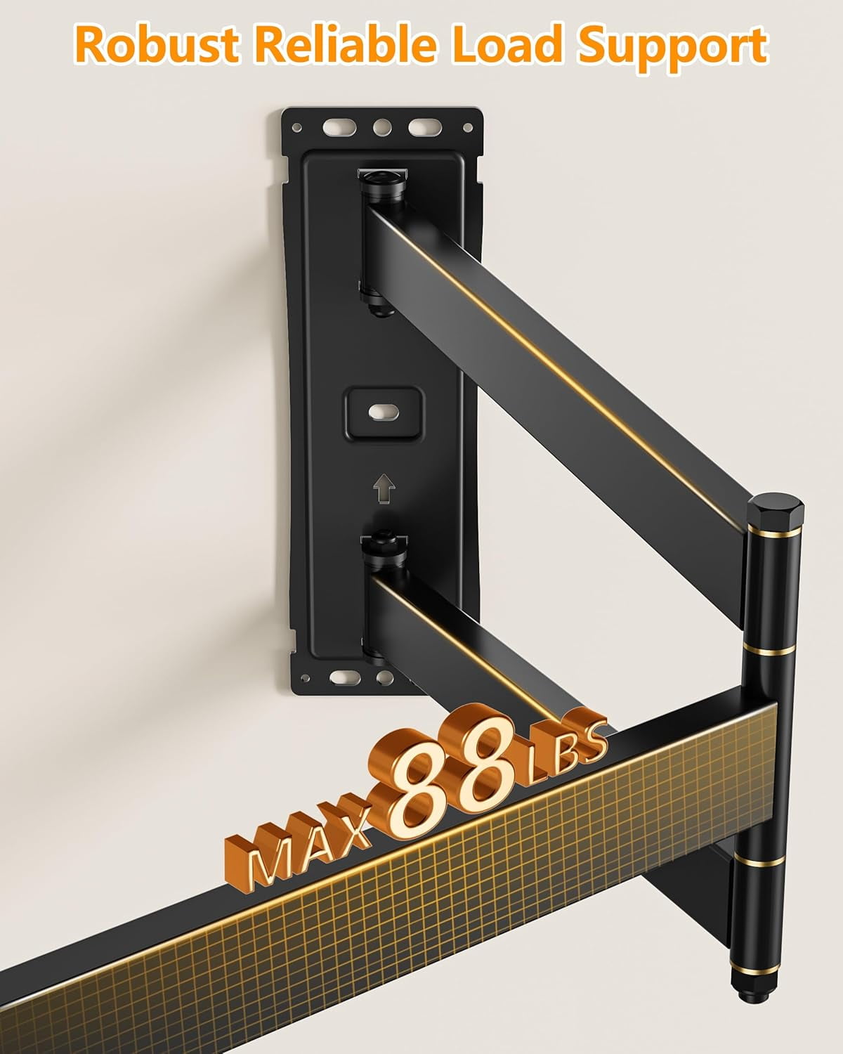 FORGING MOUNT Corner TV Wall Mount Long Arm TV Mount for 23"-65" TVs, Full Motion TV Wall Mount with 33" of Smooth Extension, Holds 99lbs, Max 400X400mm